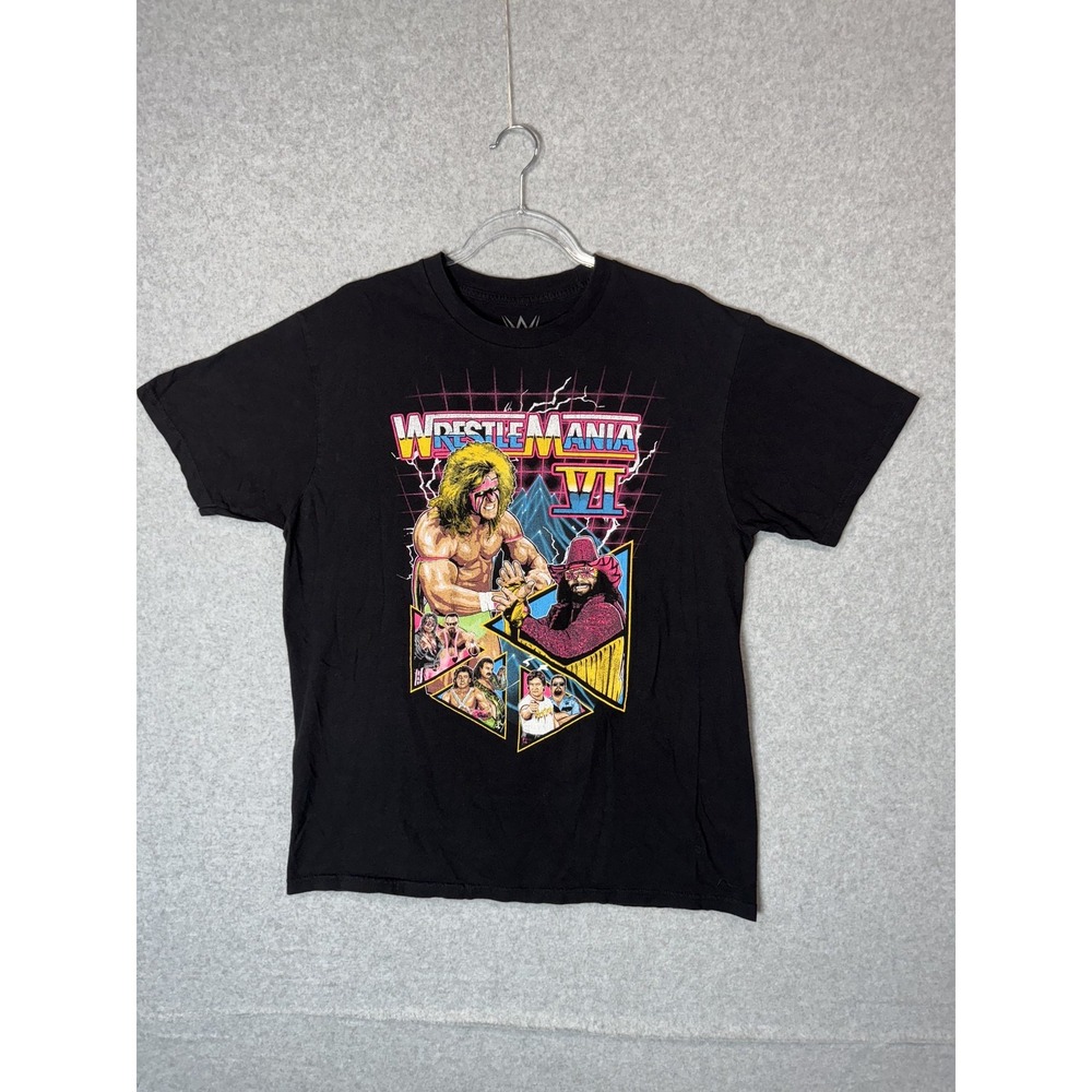WrestleMania VI Shirt Mens Large WWE Ultimate Warrior Macho Man 80s WWF‎ Tee